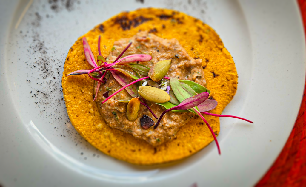 Sikil Pak på rostad tostada