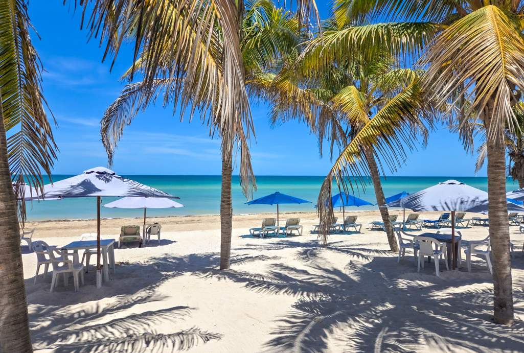 Stranden i Progreso, Yucatán, Mexiko