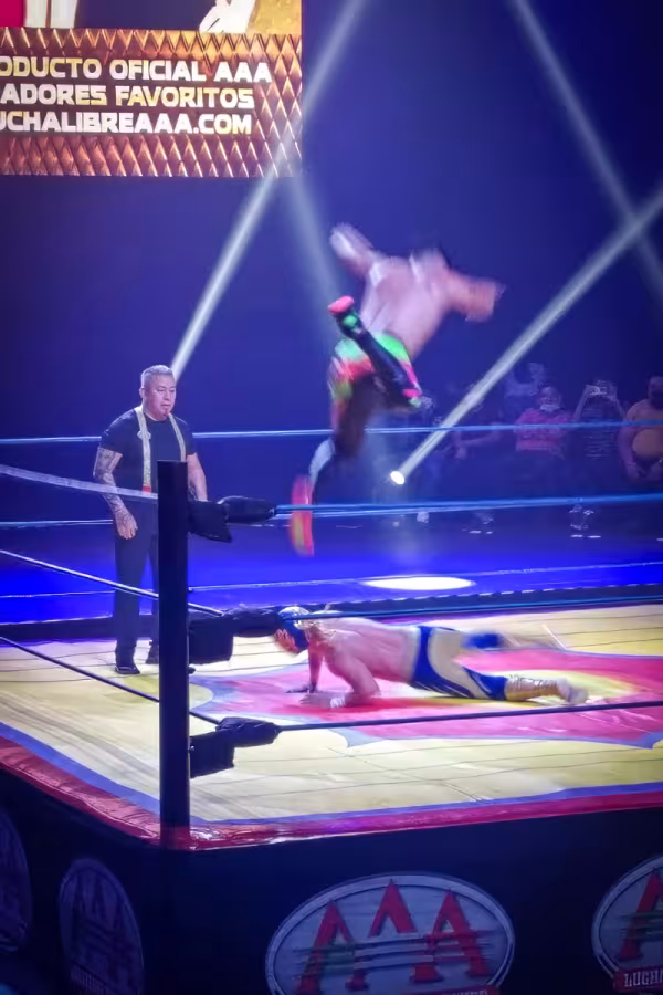 Luchero som slänger sig över sitt offer. Bild: Henric Carlsson / Mexikanskt.se