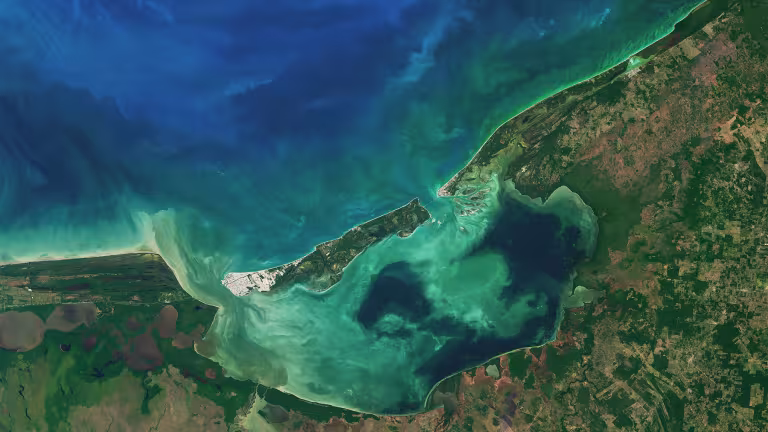 Laguna de Terminos från ovan