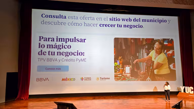 Föredrag av BBVA om nya digitala betalningslösningar för de små företagen i Mexiko.